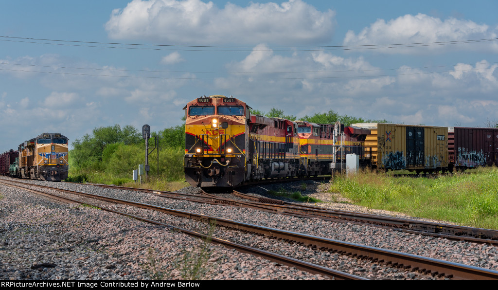 KCS Heading North on UPs Brownsville Sub